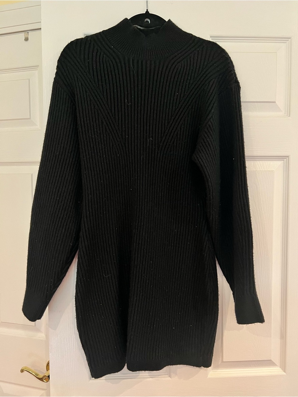 H&M Black Ribbed Turtleneck Sweater